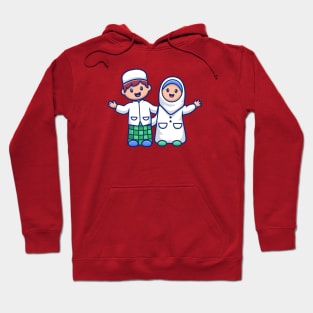 Cute boy and girl moslem Hoodie